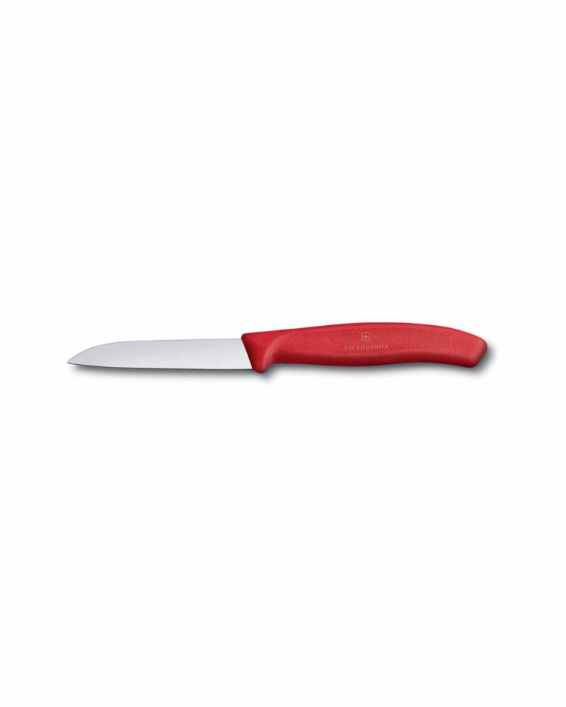 Μαχαίρι κουζίνας ίσιο 8 εκ. με κόκκινη λαβή Swiss Classic της Victorinox