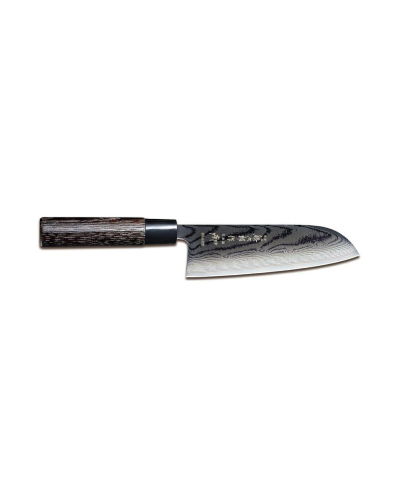 Μαχαίρι Santoku 16.5 εκ. από δαμασκηνό ατσάλι με λαβή καστανιάς Shippu Black - Tojiro