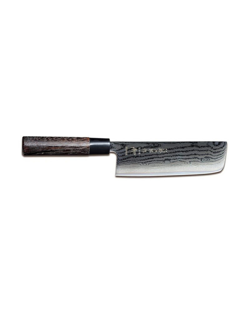 Μαχαίρι Nakiri 16.5 εκ. από δαμασκηνό ατσάλι με λαβή καστανιάς Shippu Black - Tojiro