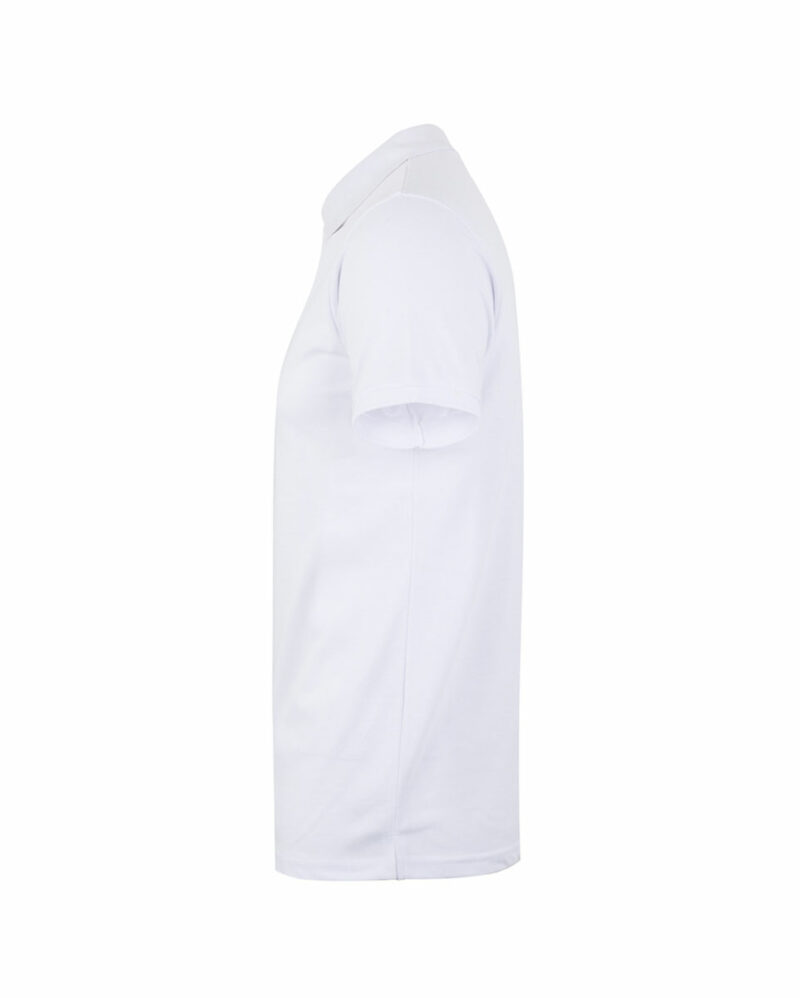 Μπλούζα polo ανδρική λευκή πλαινή όψη MK215WV Mukua