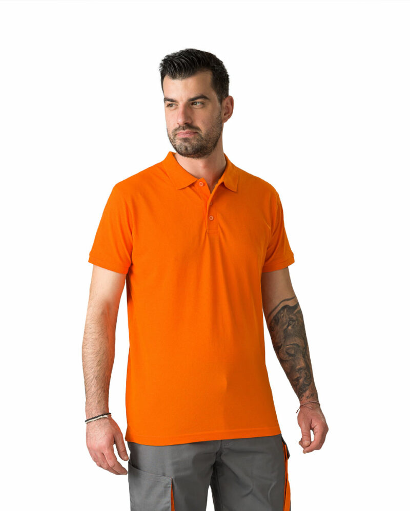 Μπλούζα polo ανδρική πορτοκαλί MK215CV – Mukua
