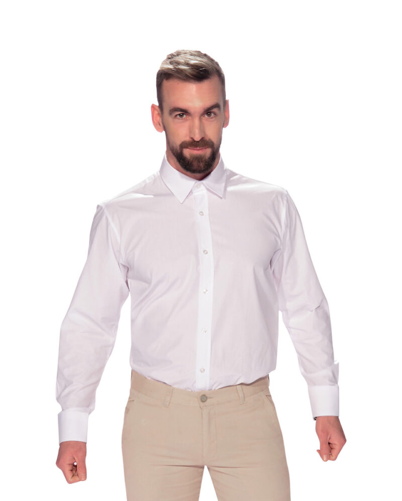 Υψηλής ποιότητας πουκάμισο ανδρικό Louis της Uniform λευκό