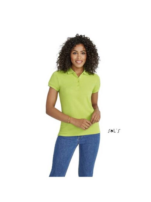 Κοντομάνικη γυναικεία μπλούζα polo People από τη Sol's πράσινη