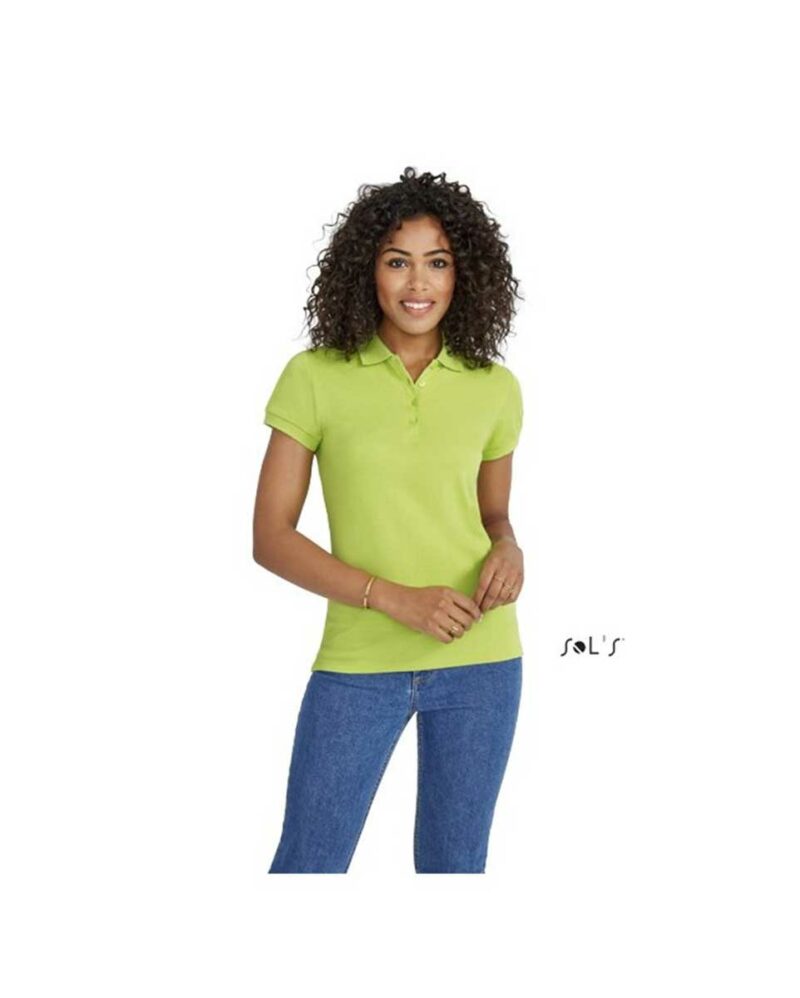 Κοντομάνικη γυναικεία μπλούζα polo People από τη Sol's πράσινη